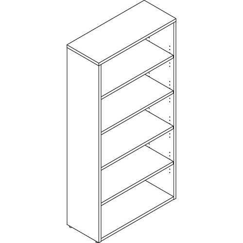 Lorell Prominence 2.0 Bookcase - 34" x 12"69" , 1" Top - 0 Door(s) - 5 Shelve(s) - Band Edge - - (LLRPBK3469ES)