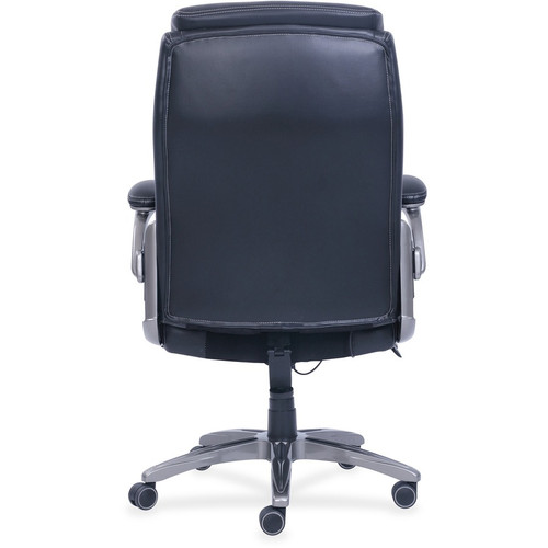 Lorell Wellness by Design Revive Executive Office Chair - Black Bonded Leather Seat - Black Bonded (LLR48730)