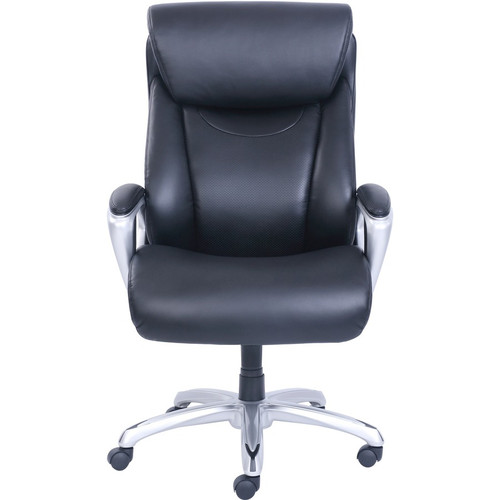 Lorell Wellness by Design Big & Tall Chair with Flexible Air Technology - Black Bonded Leather Seat (LLR48845)
