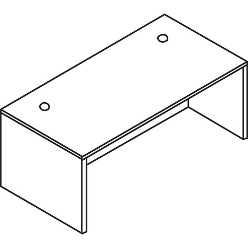 Lorell Essentials Series Rectangular Desk Shell - 48" x 30"29.5" , 1" Top - Laminate, Weathered Top (LLR69548)