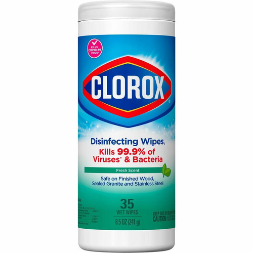 Clorox Disinfecting Cleaning Wipes - Ready-To-Use - Fresh Scent - 35 / Canister - 840 / Pallet - - (CLO01593PL)
