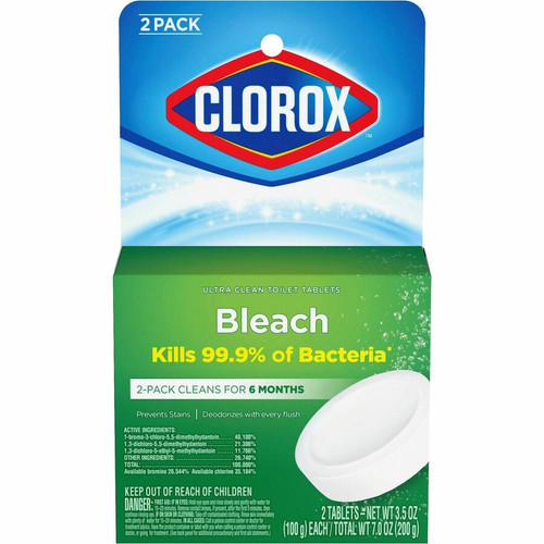 Clorox Ultra Clean Toilet Tablets Bleach - 3.50 oz (0.22 lb) - 2 / Pack - 420 / Bundle - Deodorize, (CLO30024BD)