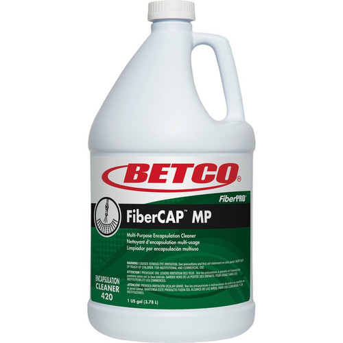 Betco FiberCAP MP Cleaner - 128 fl oz (4 quart) - 4 / Carton - Quick Drying, Non-flammable - Clear (BET4200400CT)