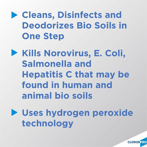 CloroxPro Disinfecting Bio Stain & Odor Remover Refill - 128 fl oz (4 quart) - 1 Each - Deodorize - (CLO31910)