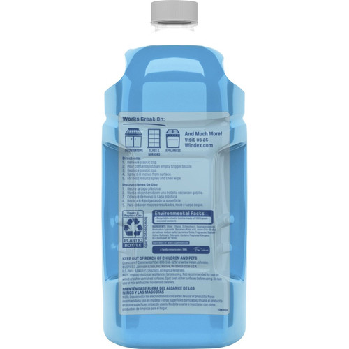 Windex Original Glass Cleaner Refill - 67.6 fl oz (2.1 quart)Bottle - 6 / Carton - Film-free, (SJN316147CT)