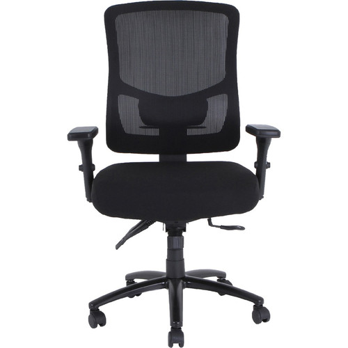 Lorell Big & Tall Mesh Back Office Chair - Fabric Seat - Black - Armrest - 1 Each (LLR40210)