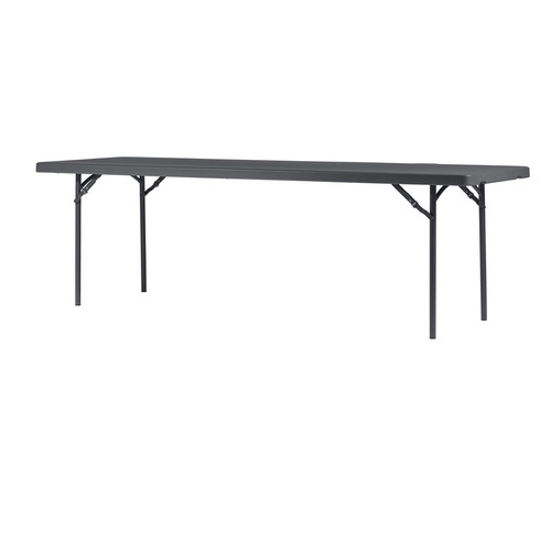 Dorel ZOWN 96" Commercial Blow Mold Folding Table - 4 Legs - 1000 lb Capacity x 96" Table Top Width (CSC60528SGY1E)