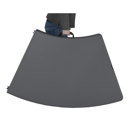 Dorel Zown Moon Commercial Blow Mold Folding Table - 5 Legs - 600 lb Capacity x 30" Table Top Width (CSC60527SGY1E)