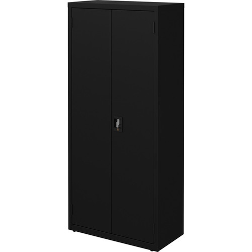 Lorell Fortress Series Slimline Storage Cabinet - 30" x 15" x 66" - 4 x Shelf(ves) - 720 lb Load - (LLR69830BK)
