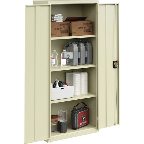 Lorell Fortress Series Slimline Storage Cabinet - 30" x 15" x 66" - 4 x Shelf(ves) - 720 lb Load - (LLR69830PTY)
