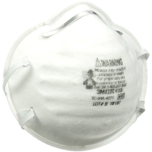 3M N95 Particle Respirator 8200 Masks - 2-Packs - Airborne Particle, Mold, Dust, Granular Allergen (MMM8200H2C)