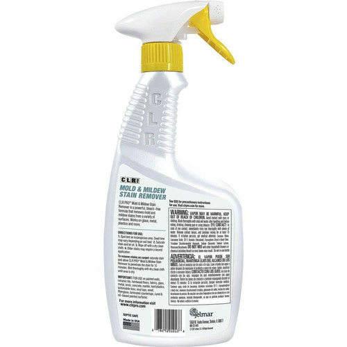 CLR Pro Mold & Mildew Stain Remover - 32 fl oz (1 quart) - Surfactant Scent - 1 Bottle - - White (JELFMMMSR326PRO)