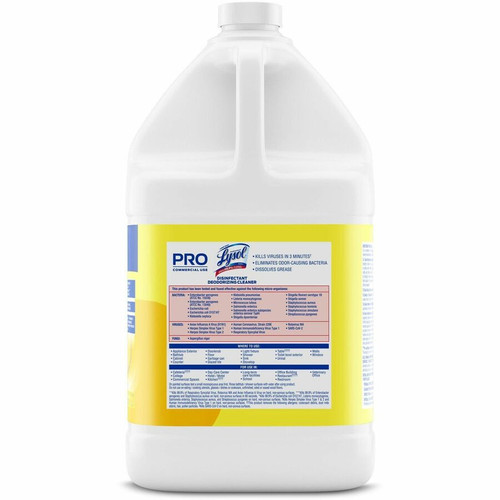 Lysol Deodorizing Cleaner - Concentrate - 128 oz (8 lb) - Lemon Scent - 1 Each - Disinfectant, - (RAC99985)
