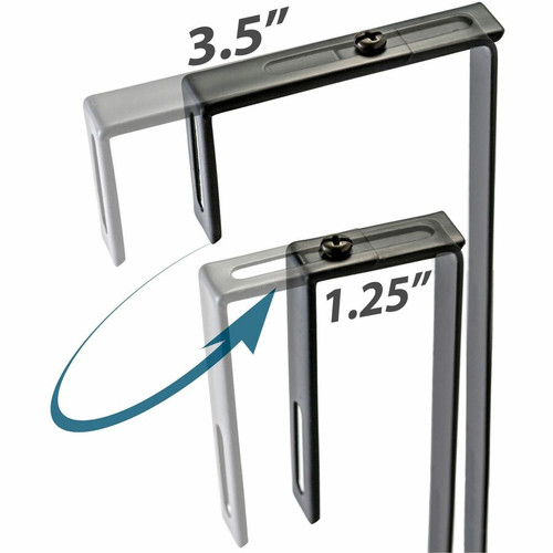 Officemate Adjustable Partition Hangers, Metal, 2PK - 7" Length - Metal - Black - 2 / Pair (OIC21460)