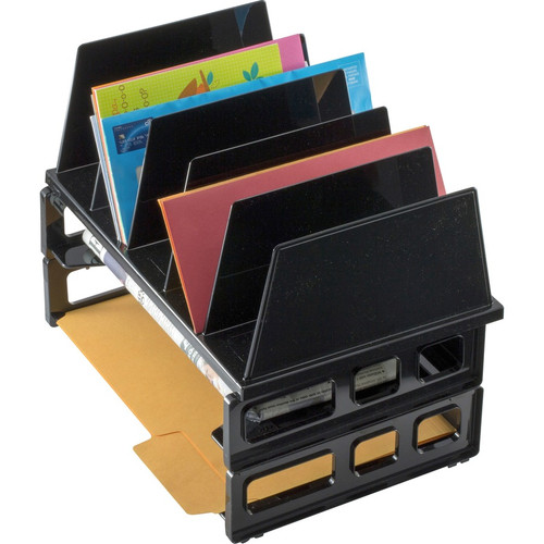 Officemate Sorter with 2 Letter Trays - 5 Compartment(s) - 10.3" Height x 13.5" Width x 9.1" Depth, (OIC22102)
