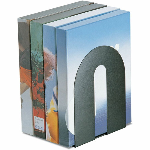 Officemate Heavy-Duty Bookends - 10" Height, Desktop - Non-skid Base, Chip Resistant, Non-slip, - - (OIC93142)