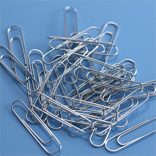 Officemate Giant Gem Paper Clips - Jumbo - 2" Length x 0.5" Width - 1000 / Pack - Silver - Steel (OIC99914)