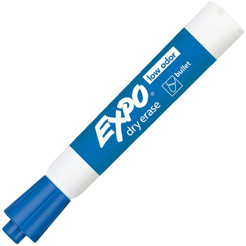 Expo Bold Color Dry-erase Markers - Bullet Marker Point Style - Blue - 12 / Dozen (SAN82003)