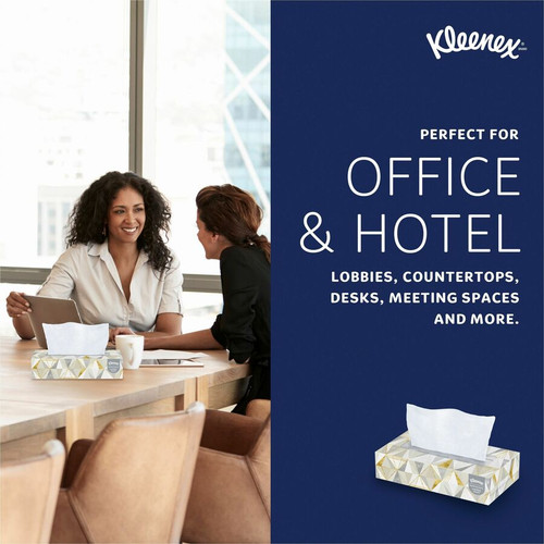 Kleenex Professional Facial Tissue for Business - Flat Box - 2 Ply - 8.30" x 7.80" - White - 125 - (KCC03076)