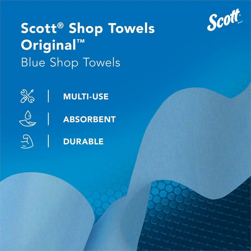 Scott Original Shop Towels - 1 Ply - 55 Sheets/Roll - Blue - 30 / Carton (KCC75130)