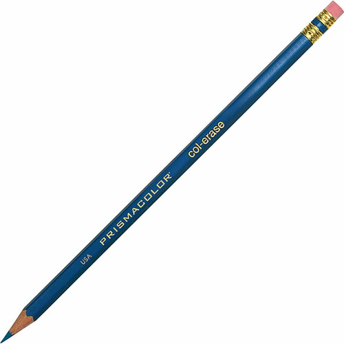 Rubbermaid Col-Erase Colored Pencils - Blue Lead - 12 / Dozen (SAN20044)