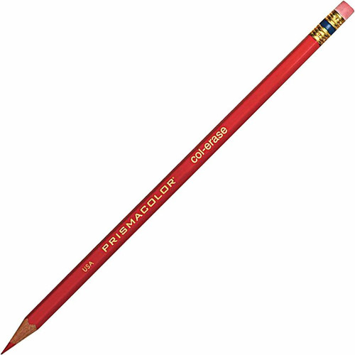 Prismacolor Col-Erase Colored Pencils - Carmine Red Lead - Carmine Red Barrel - 1 Dozen (SAN20045)
