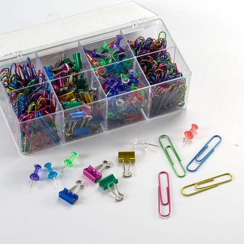 Officemate 520PC Clip Organizer Value Pack - Assorted - 520 / Pack (OIC97301)