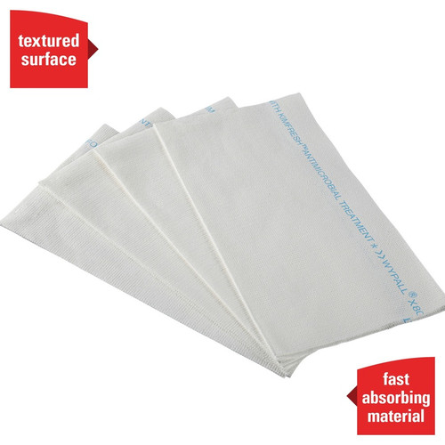 Wypall Critical Clean Foodservice Cloths - Quarter-fold - 12.50" x 23.50" - White - Hydroknit - 200 (KCC06053)