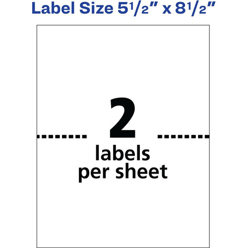 Avery Printable Shipping Labels, 5.5" x 8.5" , 200 Labels (8426) - 5 1/2" Width x 8 1/2" - - - (AVE8426)
