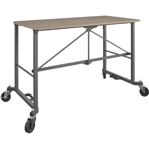 Cosco Smartfold Portable Work Desk Table - Rectangle Top - Four Leg Base - 4 Legs - 350 lb Capacity (CSC66720DKG1E)