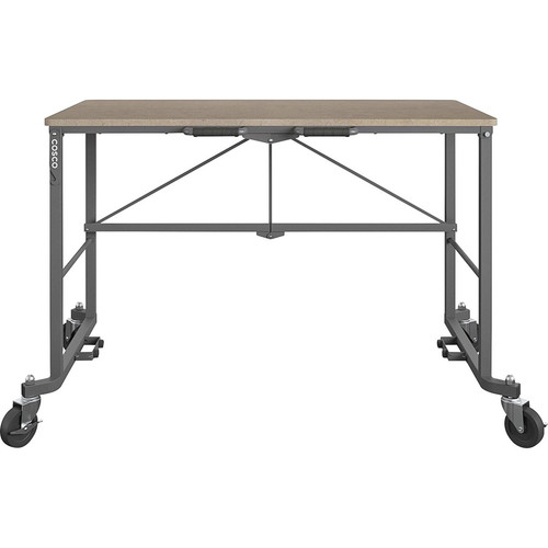 Cosco Smartfold Portable Work Desk Table - Rectangle Top - Four Leg Base - 4 Legs - 350 lb Capacity (CSC66720DKG1E)