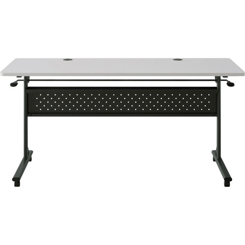 Lorell Shift 2.0 Flip and Nesting Mobile Table - Laminated Rectangle Top - 60" Table Top Length x x (LLR60766)