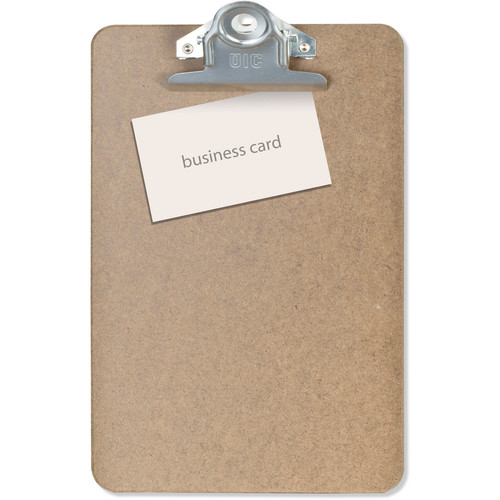 Officemate Recycled Hardboard Clipboards - 1" Clip Capacity - 6" x 9" - Clamp - Hardboard - Brown - (OIC83103)