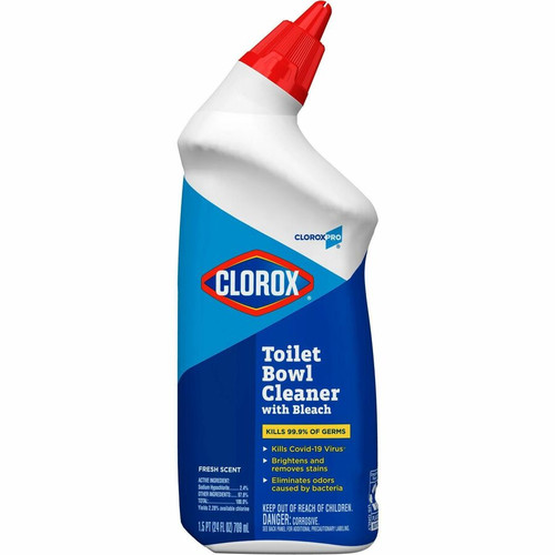 CloroxPro Toilet Bowl Cleaner with Bleach - 24 fl oz (0.8 quart) - Fresh Scent - 12 / Carton (CLO00031CT)