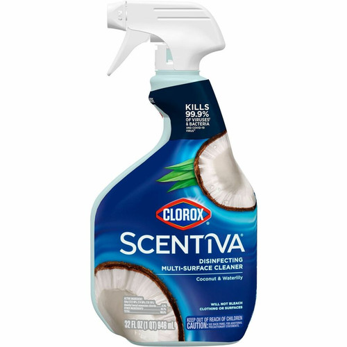 Clorox Scentiva Disinfecting Multi-Surface Cleaner - 32 fl oz (1 quart) - Coconut & Water Lily - / (CLO31774PL)