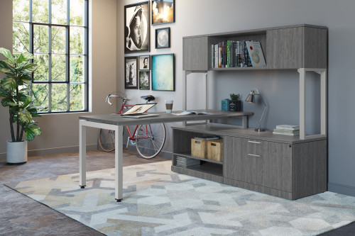Modern L Shaped Desk with Storage (MOSWSXE1058)