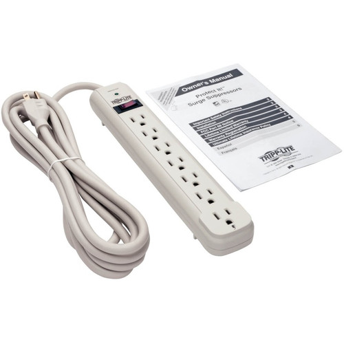 Tripp Lite by Eaton Protect It! 7-Outlet Surge Protector, 12 ft. Cord, 1080 Joules, Diagnostic LED, (TRPTLP712)