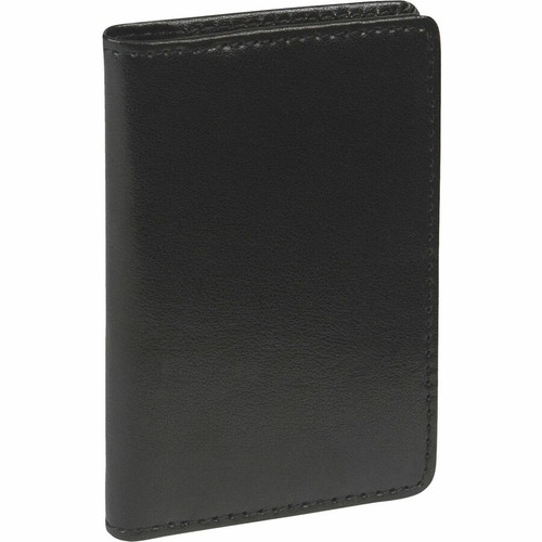 Samsill 81220 Regal Leather Business Card Holder, Case Holds 25 Business, Black (81220) - Leather, (SAM81220)