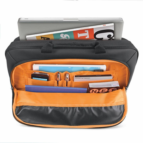 Solo Carrying Case (Briefcase) for 15.6" iPad Notebook - Orange, Black - Polyester Body - Handle, - (USLUBN1014)