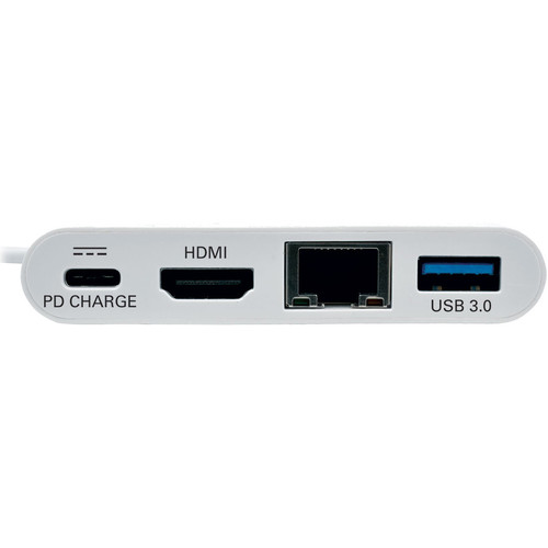 Tripp Lite by Eaton USB-C Multiport Adapter - HDMI, USB 3.x (5Gbps) Hub Port, Gigabit Ethernet, 60W (TRPU44406NHGUC)