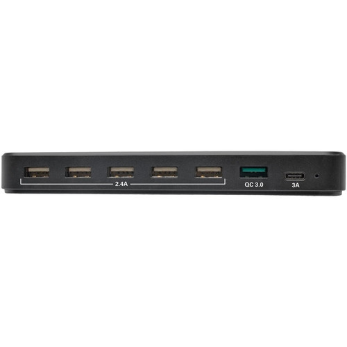 Tripp Lite by Eaton 7-Port USB Charging Station with Quick Charge 3.0, USB-C Port, Device Storage, (TRPU280007CQCST)
