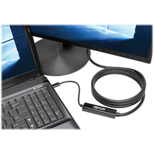 Tripp Lite by Eaton USB-C to DVI Active Adapter Cable (M/M), Black, 6 ft. (1.8 m) - 6 ft DVI/USB TV (TRPU444006D)