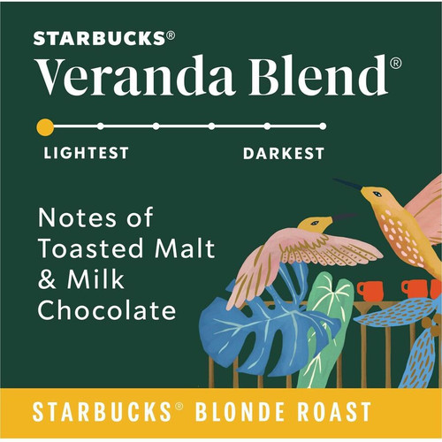 Starbucks K-Cup Veranda Blend Coffee - Compatible with Drip-coffee Brewer - Blonde - 24 / Box (SBK12434950)