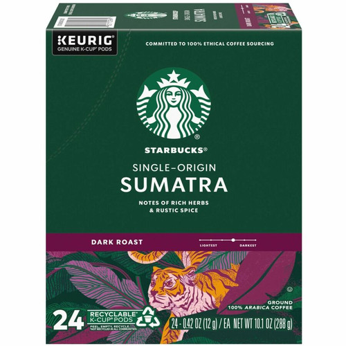 Starbucks K-Cup Sumatra Coffee - Dark - 24 / Box (SBK12434953)