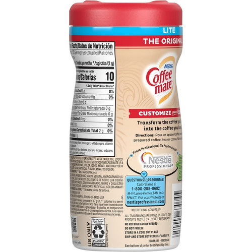 Coffee mate Original Lite Powdered Creamer Canister - Gluten-Free - Original Lite Flavor - 0.69 lb (NES74185)