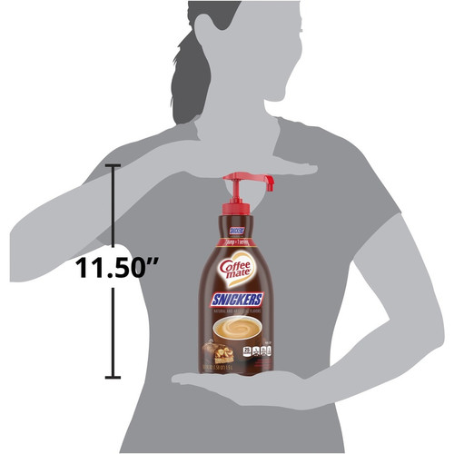 Coffee mate Snickers Flavored Liquid Creamer Pump Bottle - Snicker Flavor - 50.72 fl oz (1.50 L) - (NES97955)