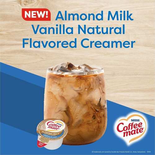 Coffee mate Almond Milk Vanilla Liquid Creamer Singles - Vanilla Almond Milk Flavor - 0.38 fl oz - (NES42258)
