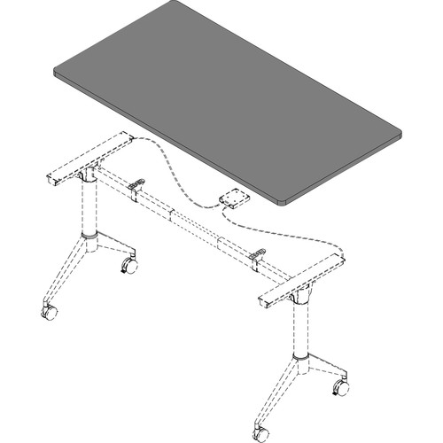 Lorell Training Tabletop - For - Table TopGray Rectangle Top - 60" Table Top Length x 30" Table Top (LLR62558)