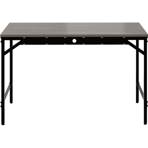 Safco Simple Study Desk - For - Table TopSterling Ash Rectangle, Laminated Top - Black Powder Coat (SAF5272BLGR)