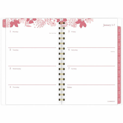 Cambridge Thicket Weekly/Monthly Planner - Small Size - Weekly, Monthly - 12 Month - January 2025 - (AAG1681200)